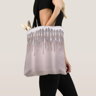 Tote Bag Rose Gold Glacé Diamant Paillettes Étincelles Gout