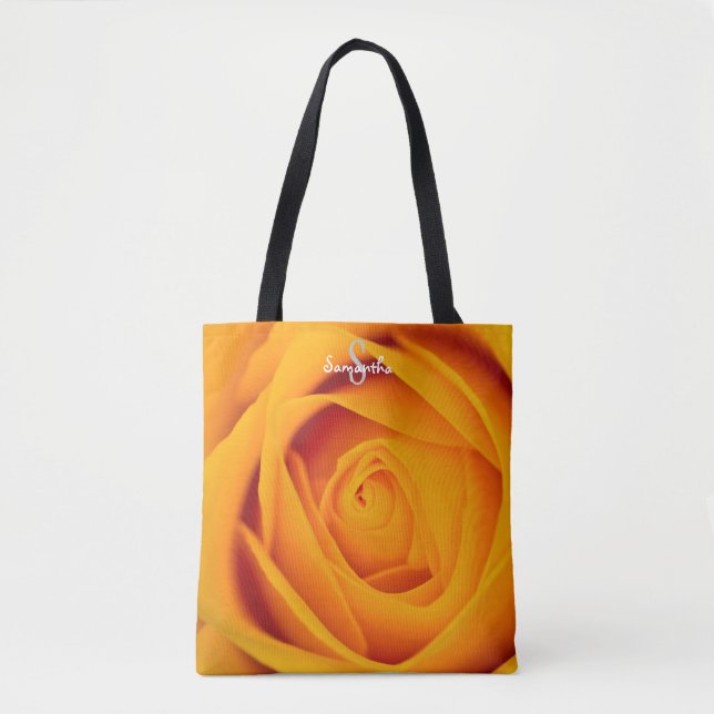 Tote Bag Rose jaune (Devant)