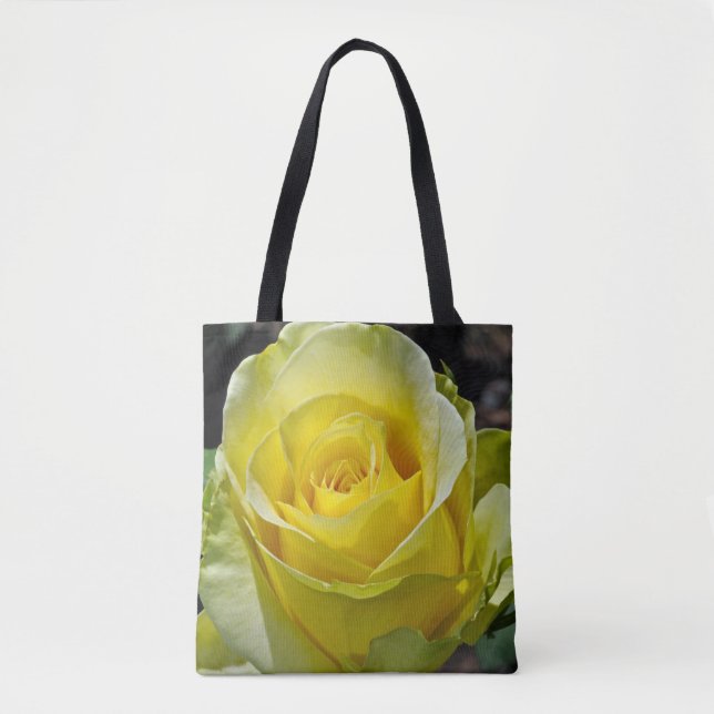 Tote Bag Rose jaune (Devant)