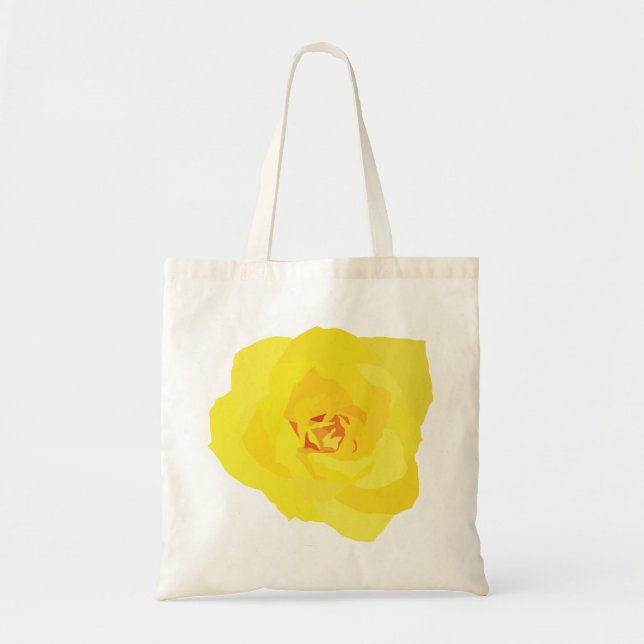 Tote Bag Rose jaune (Devant)