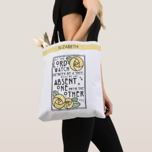Tote Bag Rose jaune   Mizpah   Personnalisé