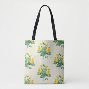 Tote Bag Rose jaune vintage