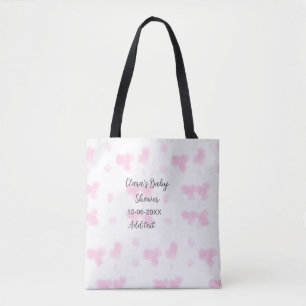 Tote Bag Rose mignon baby shower aquarelle moderne dat