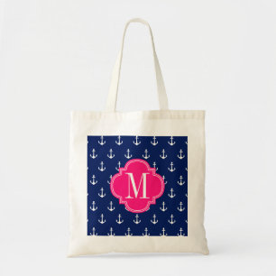 Tote Bag Rose nautique Girly de marine d'Ancres