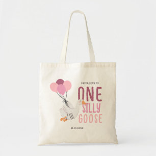 Tote Bag Rose One Silly Goose 1er Anniversaire Favoriser
