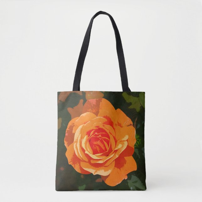 Tote Bag Rose orange (Devant)