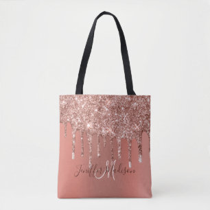 Tote Bag Rose personnalisé Parties scintillant Gold Drivers