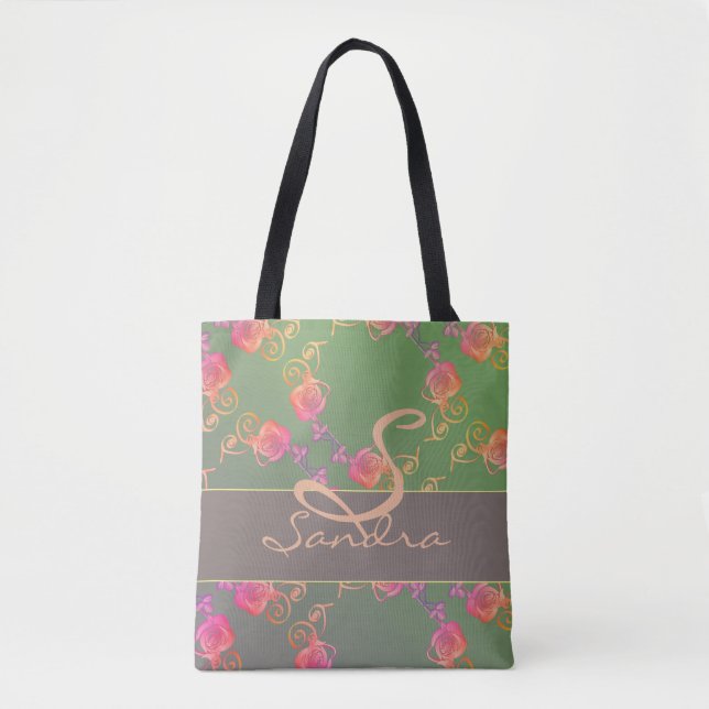 Tote Bag Rose romantique Monogram Fourre-tout (Devant)