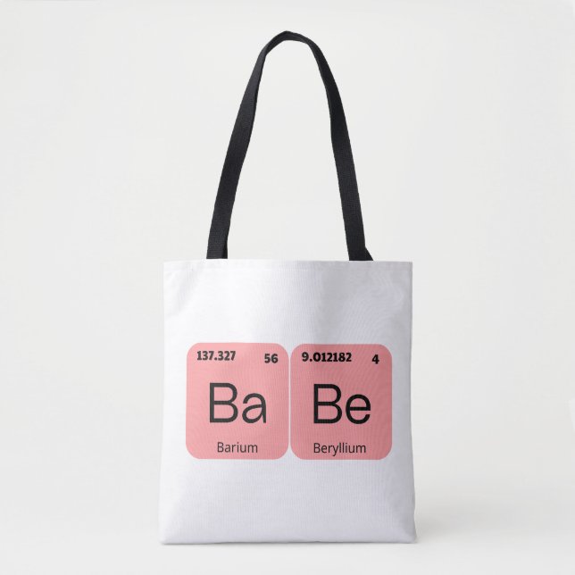 Tote Bag Rose Rose Bébé Élément de Tableau Périodique (Devant)