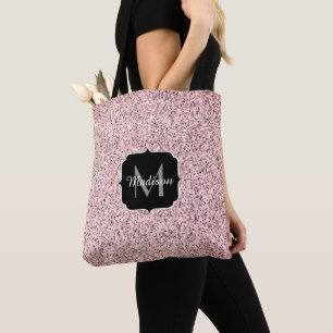 Tote Bag Rose rose clair parties scintillant scintille Mono