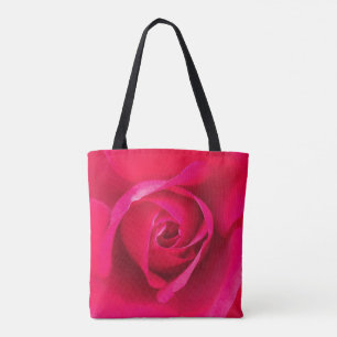 Tote Bag Rose rose romantique rouge v2