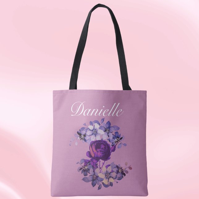 Tote Bag Rose rose Vintage Floral (Créateur téléchargé)