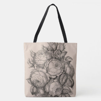 Tote Bag Rose & Rosebuds 02