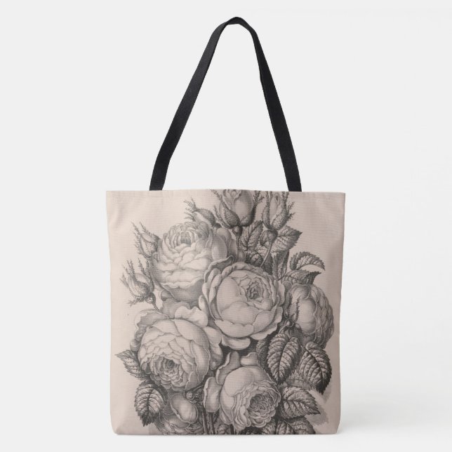 Tote Bag Rose & Rosebuds 02 (Devant)