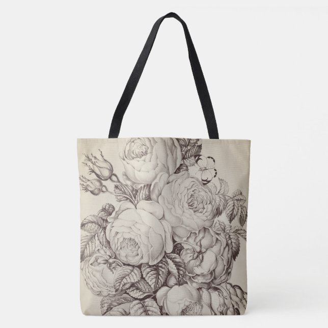 Tote Bag Rose & Rosebuds 03 (Devant)