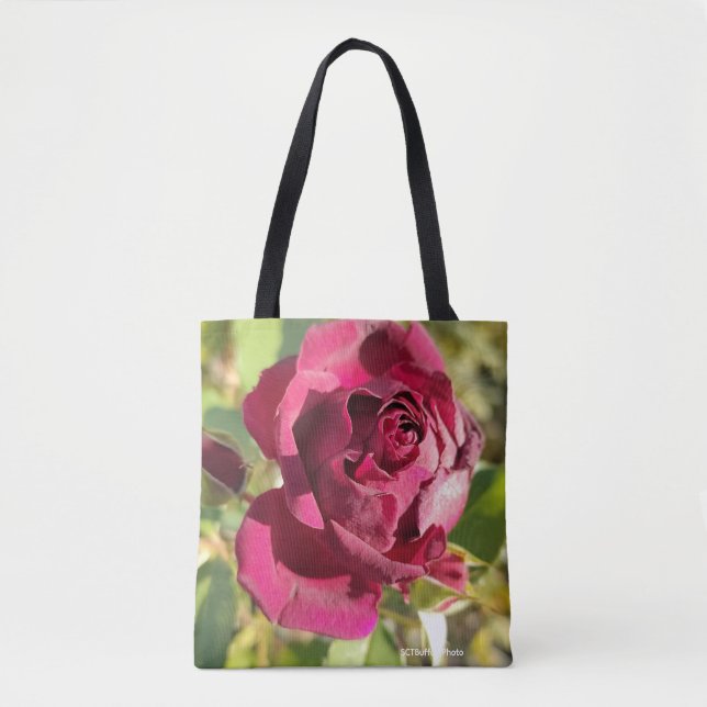 Tote Bag Rose rouge  (Devant)