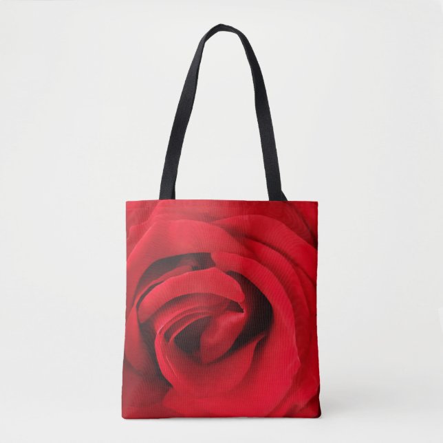 Tote Bag Rose rouge (Devant)
