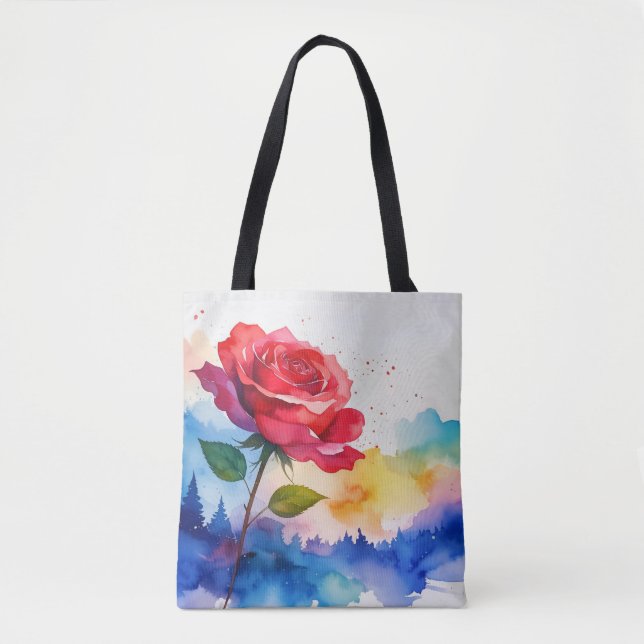 TOTE BAG ROSE ROUGE (Devant)