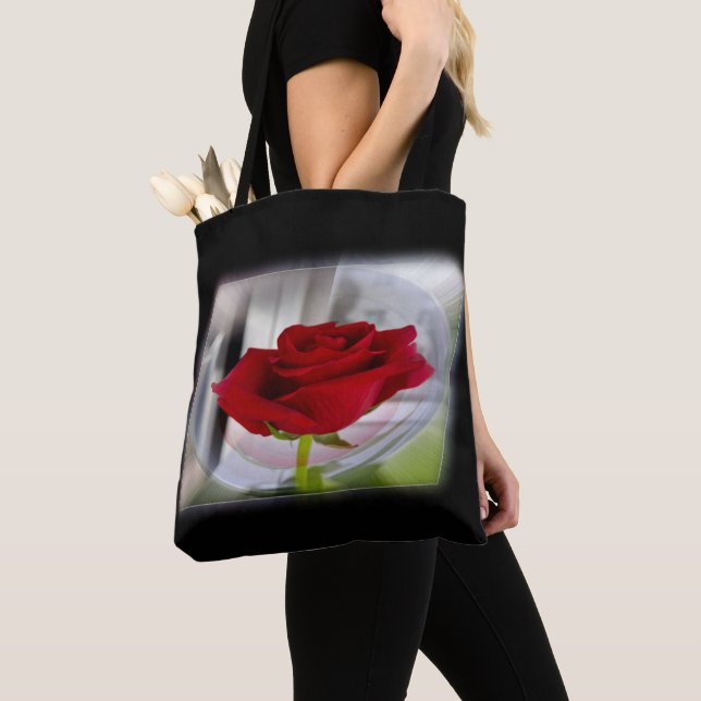 Tote Bag Rose rouge 2 (De près)