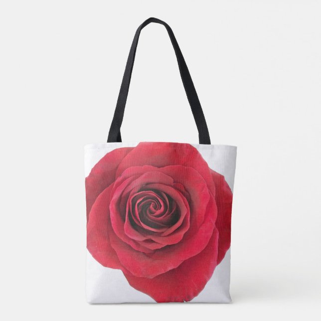 Tote Bag Rose rouge Fourre-tout (Dos)