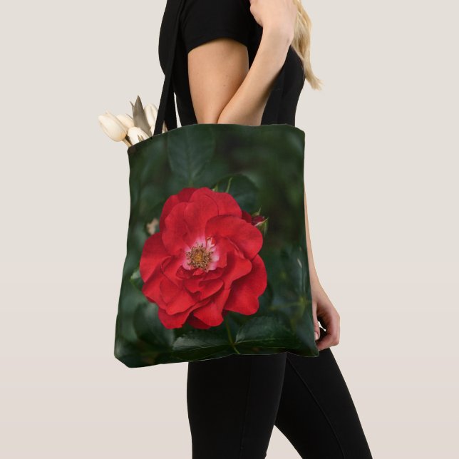 Tote Bag Rose rouge P6568 (De près)