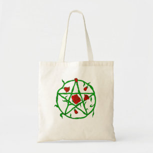 Tote Bag rose rouge pentagram goth gothique wiccan