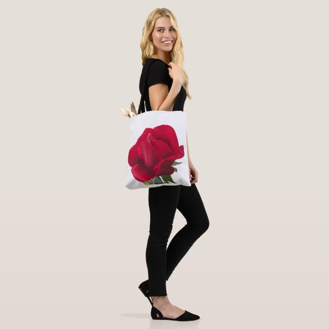 Tote Bag Rose rouge - Red rose  (Sur le modèle)