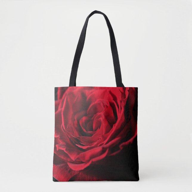 Tote Bag Rose rouge Valentine : Romance sombre (Devant)