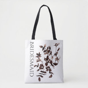 Tote Bag Rose rustique vintage