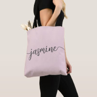 Rose Simple Monogramme Personnalisé Nom Féminin