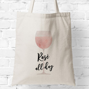 Tote Bag Rosé Toute La Journée Grand Vin Verre