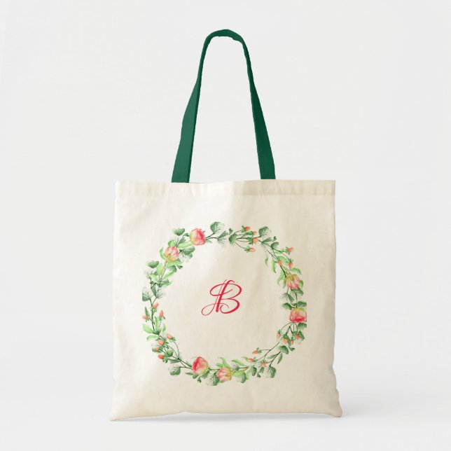 Tote Bag Rose Wreath (Devant)