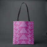 Tote Bag Rosebulbs Roses<br><div class="desc">Rosebulb motifs overlap and interact with vertically arranged rose shapes. Both roses and rosebulbs are arranged by size,  with larger roses interacting with smaller rosebulbs,  and smaller roses interacting with larger rosebulbs.</div>