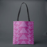 Tote Bag Rosebulbs Roses<br><div class="desc">Rosebulb motifs overlap and interact with vertically arranged rose shapes. Both roses and rosebulbs are arranged by size,  with larger roses interacting with smaller rosebulbs,  and smaller roses interacting with larger rosebulbs.</div>