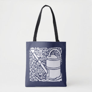 Tote Bag Roses Art nouveau et canettes d'eau