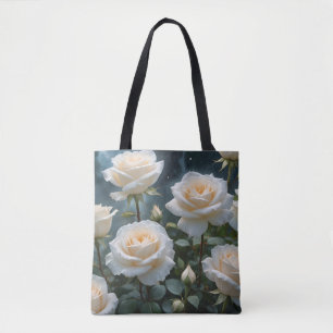 Tote Bag Roses Blanches