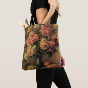 Tote Bag Roses dans un Vase de Pierre Renoir, Art Vintage