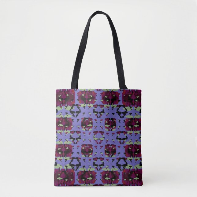 Tote Bag Roses de Flamme Céleste Contenues (Devant)