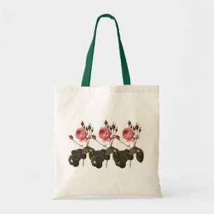 Tote Bag Roses de jardin roses antiques vintage en fleurs