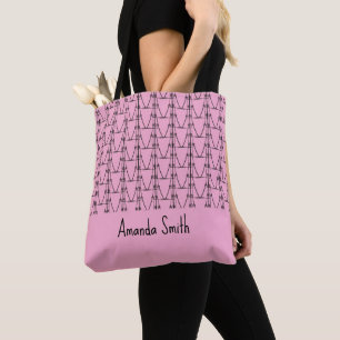 Tote Bag Roses Douces, Personnalisées, Cocotiers Silhouette