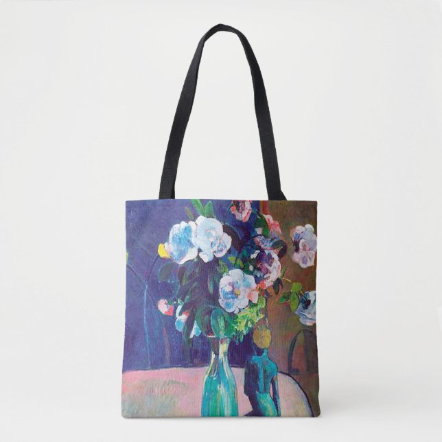 Tote Bag Roses et statuette, Gauguin (Devant)