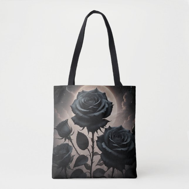 Tote Bag Roses Noires  (Devant)