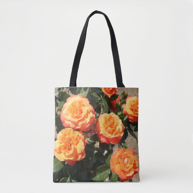 Tote Bag Roses oranges enchantants (Devant)
