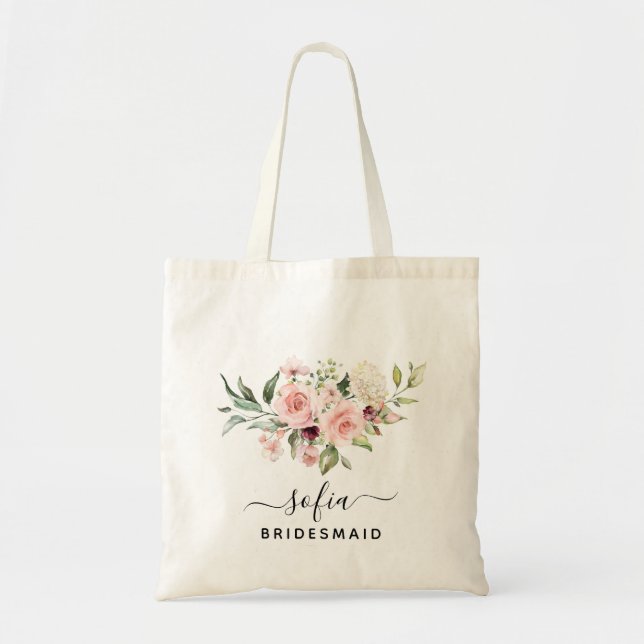 Tote Bag Roses roses romantiques rose Mariage de femme de c (Devant)