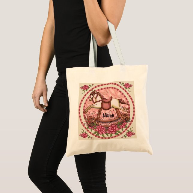 Tote Bag Roses roses roses Cheval rocheux (Devant (produit))