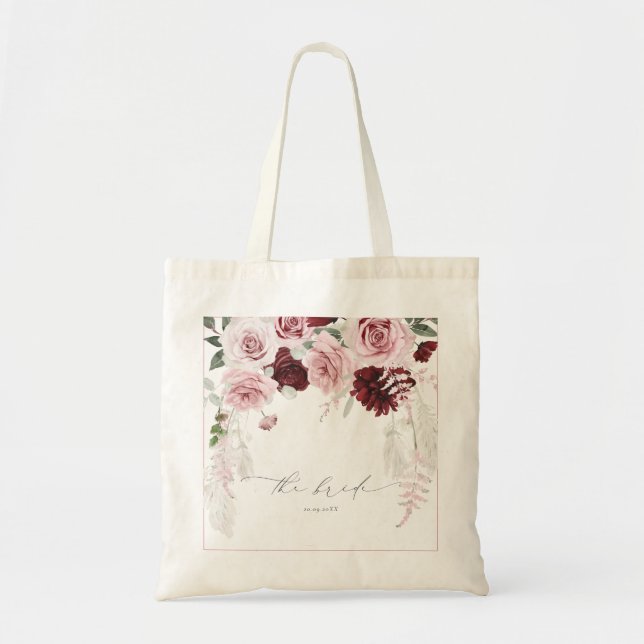 Tote Bag Roses roses roses roses bleues de Bourgogne Fête d (Devant)