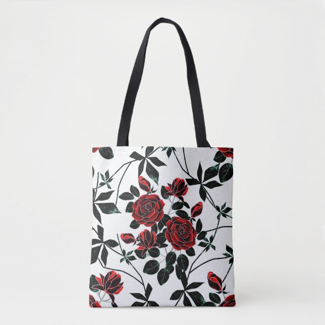 Tote Bag Roses rouges. (Devant)