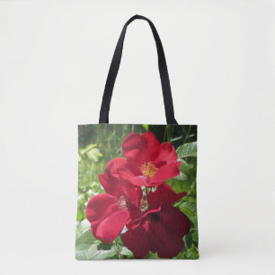 Tote Bag Roses rouges simples, 2 images