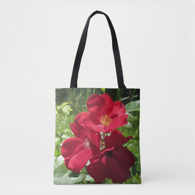 Tote Bag Roses rouges simples, 2 images (Devant)