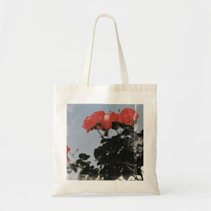 Tote Bag Roses rouges vintage sur un ciel bleu